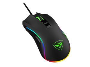 PCCooler Wired Gaming Mouse 5400 DPI Adjustable Computer Mouse 7 Buttons RGB Gaming Mice for Desktop Laptop and PC
