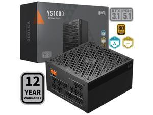 PCCOOLER CPS YS1000 Fully Modular Power Supply, 80 PLUS Gold 1000W PSU, 12V-2x6 Cable, ATX 3.1 & PCIe 5.1 Ready, 105°C Rated Japanese Capacitors, ECO Mode, 135mm FDB Fan, 12 Years Warranty