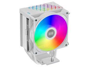 PCCOOLER CPS R400 ARGB WH CPU Air Cooler, 4 Direct Contact Heat Pipes, 180W TDP, ARGB Top Cover, 133mm Tall, 92mm PWM Slient ARGB Fan, for Intel LGA 18XX/1700/1200/115X & AMD AM5/AM4, White