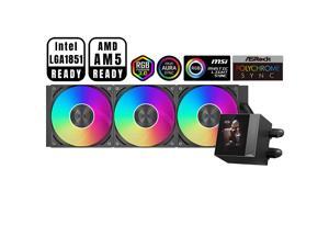 PCCOOLER CPS DC360 Pro ARGB Display AIO CPU Liquid Cooler, 360mm Radiator, 310W TDP, Customizable 2.4" IPS LCD Display, Ceramic Bearing, for Intel LGA 1851/1700/1200/115X & AMD AM5/AM4, Black