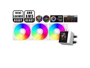 PCCOOLER CPS DC360 Pro ARGB Display AIO CPU Liquid Cooler, 360mm Radiator, 310W TDP, Customizable 2.4" IPS LCD Display, Ceramic Bearing, for Intel LGA 1851/1700/1200/115X & AMD AM5/AM4, White