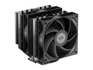 PCCOOLER CPS RT620 Dual Tower CPU Air Cooler, 6 Heat Pipes, 265W TDP, 153mm Tall, 120mm PWM Slient Fans, for Intel LGA 1851/1700/1200/115X & AMD AM5/AM4, Black