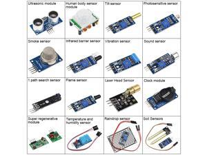 16pcs/lot Raspberry Pi 3 B+ Sensor Module Package 16 kinds of Sensor 16 in 1 Sensor Kits for UNO R3 with Retail Box