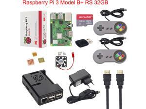 Raspberry Pi 3 Model B+ Plus Game Starter Kit + 32G SD Card + Gamepad + Case +Fan + Power +Heat Sink +HDMI Cable for RetroPie Raspberry Pi 3 Model B+ Plus Game Starter Kit + 32G SD Card + Gamepad + Case +Fan + Power +Heat Sink +HDMI Cable for RetroPie