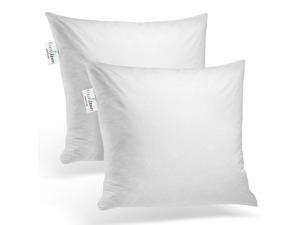 ComfyDown Set of Two, 95% Feather 5% Down, 20 X 20 Square Decorative Pillow Insert, Sham Stuffer - MADE IN USA ComfyDown Set of Two, 95% Feather 5% Down, 20 X 20 Square Decorative Pillow Insert, Sham Stuffer - MADE IN USA