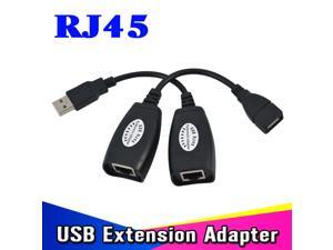 USB 2.0 Extension Cable Adapter USB Extender Up to 150ft for CAT5 CAT6 RJ45 LAN Network Ethernet USB2.0 Repeater Cables USB 2.0 Extension Cable Adapter USB Extender Up to 150ft for CAT5 CAT6 RJ45 LAN Network Ethernet USB2.0 Repeater Cables