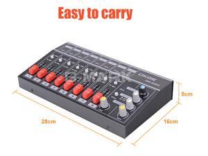G-MARK 8 channels Mini portable mixer audio console Mono/Stereo Sound system Extended for instrument microphone Power Adapter
