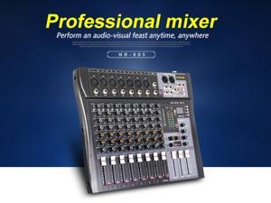 G-MARK MR80S audio mixer music studio mixing console Analog mixer 7 mono 1 stereo USB MP3 Bluetooth 48V power DJ party Church G-MARK MR80S audio mixer music studio mixing console Analog mixer 7 mono 1 stereo USB MP3 Bluetooth 48V power DJ party Church