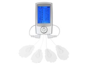 Rechargeable TENS Unit Muscle Stimulator 10 Modes Pain Relief EMS Machine Portable Pulse Massager with 4 Electrodes Pads