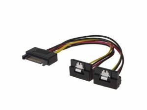 SATA Power Cable Werleo 2-PACK 8-Inch SATA 15 Pin Male to 2x SATA 15 Pin Down Angle Female Power Splitter Cable SATA Power Cable Werleo 2-PACK 8-Inch SATA 15 Pin Male to 2x SATA 15 Pin Down Angle Female Power Splitter Cable