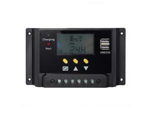 Werleo Solar Charge Controller 30A PWM 12V / 24V 360W / 720W Solar Panel Charging Regulator with LCD Display Dual USB Overload Protection Temperature Compensation Werleo Solar Charge Controller 30A PWM 12V / 24V 360W / 720W Solar Panel Charging Regulator with LCD Display Dual USB Overload Protection Temperature Compensation