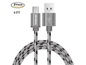 2 Pack 6FT Werleo Micro USB Cable Android Micro USB to USB 20 Cable Nylon Braided Sync and Fast Charging Cable for Samsung Kindle Android Smartphones Galaxy S8 S7 S6 Edge PS4 HTC Nexus LG Xbox