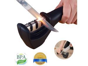 Knife Sharpener Professional Kitchen Knife Sharpener Set Steel Diamond 3 Stage Ceramic Coated Non-slip Base Chef Knife Sharpening Kit Easy to Control the Best Ideas for Women