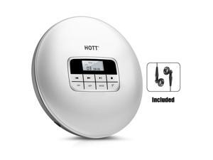 Portable CD Player HOTT Personal Compact Disc Player LCD Display with Stereo Earbuds Electronic Skip Protection Anti-Shock Function Silver Portable CD Player HOTT Personal Compact Disc Player LCD Display with Stereo Earbuds Electronic Skip Protection Anti-Shock Function Silver