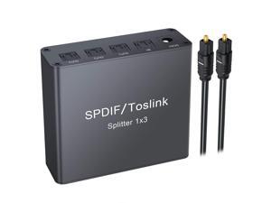 Werleo Digital Optical Audio Splitter 1x3 Digital 3-Port SPDIF Toslink Optical Fiber Audio Splitter 1 in 3 Out Aluminum Alloy with Optical Cable for PS3 Xbox Blue-Ray DVD HDTV Werleo Digital Optical Audio Splitter 1x3 Digital 3-Port SPDIF Toslink Optical Fiber Audio Splitter 1 in 3 Out Aluminum Alloy with Optical Cable for PS3 Xbox Blue-Ray DVD HDTV