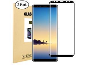 2 Packs Galaxy Note 8 Screen Protector Glass Werleo 3D Curved Dot Matrix Full Screen Tempered Glass Screen Protector for Samsung Galaxy Note 8 - Case Friendly
