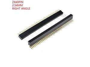 5Pcs 2 mm 2.0 mm pitch 1x40 pin 40 Pin Single Row Right Angle Female Header Strip