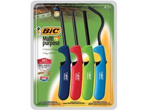 BIC Multi-purpose Classic Edition Lighter & Flex Wand Lighter, 4-Pack (Packaging Varies)