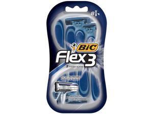 BIC Flex 3 Men's Disposable Razor, 8-Count