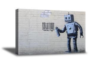 Awkward Styles Banksy Canvas Print Art Robot Prints Banksy Fans Gifts Robot and Barcode New York Street Art Banksy Framed Decor Ready to Hang Picture Banksy Wall Decals Banksy Art for Living Room Awkward Styles Banksy Canvas Print Art Robot Prints Banksy Fans Gifts Robot and Barcode New York Street Art Banksy Framed Decor Ready to Hang Picture Banksy Wall Decals Banksy Art for Living Room