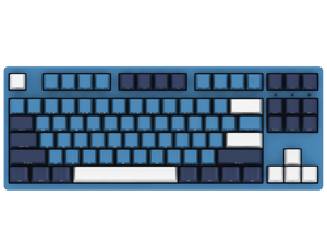 Akko 3087SP Ocean Star TKL Gaming Mechanical Keyboard Cherry MX Blue Switch 87 Keys Double Shot Dye Sub PBT Keycaps NKRO Detachable USB Type-C Wired Side Printed/Carved Letter Blue/White