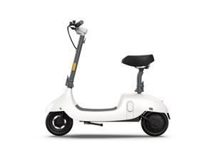 OKAI Beetle Electric Scooter with Seat | Foldable, Smart Commuter E-Scooter - White