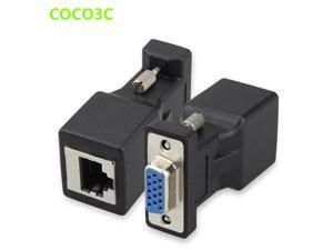 Ethernet RJ45 Female Connector to 15pin VGA Female Convertor VGA RGB HDB Extender to LAN CAT5 CAT6 RJ45 Network Cable Adapter Ethernet RJ45 Female Connector to 15pin VGA Female Convertor VGA RGB HDB Extender to LAN CAT5 CAT6 RJ45 Network Cable Adapter