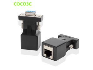 RS-232 Female to RJ45 Female Connector Convertor DB9 Serial COM Port to LAN CAT5 CAT6 RJ45 Network Ethernet Cable Adapter RS-232 Female to RJ45 Female Connector Convertor DB9 Serial COM Port to LAN CAT5 CAT6 RJ45 Network Ethernet Cable Adapter