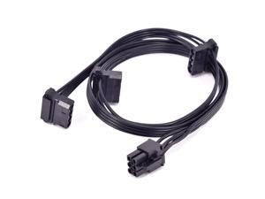 GPU PCIe 6Pin 1 to 3 Peripheral 4Pin IDE Right Angle Power Supply Cable Multiplier for CORSAIR AX1500i AX1200i AX860i AX760i PSU GPU PCIe 6Pin 1 to 3 Peripheral 4Pin IDE Right Angle Power Supply Cable Multiplier for CORSAIR AX1500i AX1200i AX860i AX760i PSU