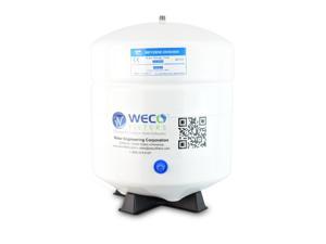 4.5 Gallon White Pressure Tank -1/4" SS for Under Sink Water Filter Systems
