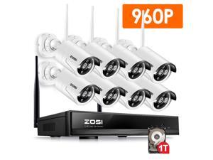 ZOSI 1080p 8CH NVR 8 960p HD IP Outdoor Wireless Security Camera System 1TB HDD ZOSI 1080p 8CH NVR 8 960p HD IP Outdoor Wireless Security Camera System 1TB HDD