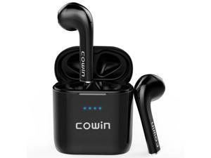 COWIN Wireless Earbuds Bluetooth 5.0 Earbuds True Wireless Earbuds with Mic Bluetooth Headphones Premium Sound Deep Bass 30H Playtime IPX6 for Sport (Charging Case Included)- Black
