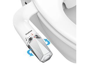 Uncahome Bidet Attachment for Toilet, Bidet for Toilet Dual Nozzle (Frontal & Rear Wash) Adjustable Water Pressure, Fresh Water Bidet Toilet Seat Attachment