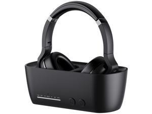 COWIN E9 Wireless Headphones for TV Watching with 2.4GHz RF Transmitter Dock, Low Delay, Comfortable Over Ear TV Headphones with Bluetooth 5.0, Superb Clear&High Sound for Seniors, Plug & Play