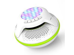 COWIN IPX7 Swimmer Floating Waterproof Bluetooth Wireless Shower Portable Speaker - White/Green