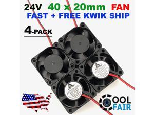 24V 40mm X 20mm New Case Fan DC Computer Cooling 2pin Sleeve Brg 4020 4-Pack