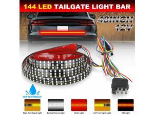 48" Triple Row Truck Tailgate Light Bar LED Strip Reverse Brake Turn Signal Lamp