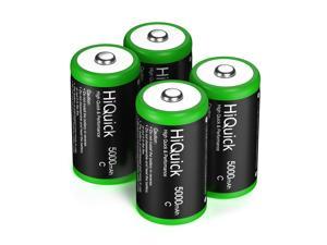 EBL C D Cell Size 5000/10000mAh Rechargeable Batteries Ni-MH Battery + Case Lot