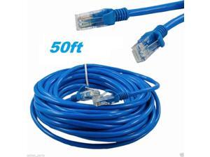 50ft Cat5 Patch Cord Cable 500mhz Ethernet Internet Network LAN RJ45 UTP Blue US 50ft Cat5 Patch Cord Cable 500mhz Ethernet Internet Network LAN RJ45 UTP Blue US
