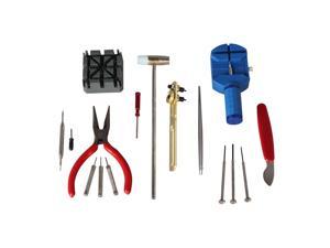 Watch Repair Tool Kit Case Opener Link Spring Bar Band Pin Hand Remover Hammer