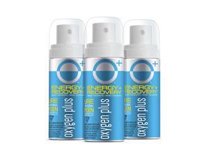 Oxygen Plus O+ Mini, 1.55 Litre Canisters (3-Pack) - Portable Oxygen Can to Boost Oxygen Levels for Energy & Recovery