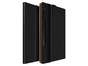 Back cover Samsung Galaxy Tab S7 Plus 12.4 in satin leather stand function Black Back cover Samsung Galaxy Tab S7 Plus 12.4 in satin leather stand function Black