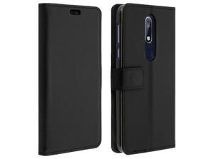 Flip wallet case, slim cover for Nokia 7.1, silicone shell - Black Flip wallet case, slim cover for Nokia 7.1, silicone shell - Black