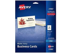 avery printable business cards, inkjet printers, 100 cards, 2 x 3.5, ivory 27883 avery printable business cards, inkjet printers, 100 cards, 2 x 3.5, ivory 27883