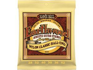 Ernie Ball 2069 Earthwood Folk Nylon, Clear and Gold Ball End Acoustic/Classical Guitar Strings, 28-42 Ernie Ball 2069 Earthwood Folk Nylon, Clear and Gold Ball End Acoustic/Classical Guitar Strings, 28-42