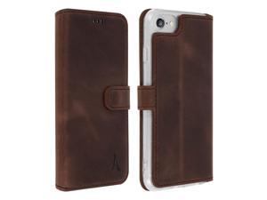 Akashi Apple iPhone 6 / 6S / 7/8 case Leather Case Card Holder Stand Brown