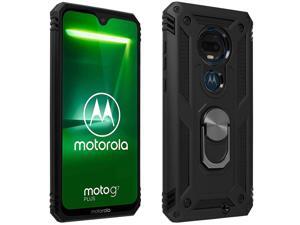Motorola Moto G7 / G7 Plus Case Bi Material Rigid Soft Magnetic Ring Stand Black Motorola Moto G7 / G7 Plus Case Bi Material Rigid Soft Magnetic Ring Stand Black