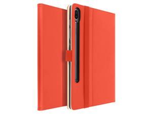 Stand Folio Case with Card Slots for Samsung Galaxy Tab S6 10.5 Satin- Red Stand Folio Case with Card Slots for Samsung Galaxy Tab S6 10.5 Satin- Red