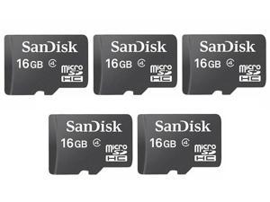 SanDisk Kit of Qty 5 x Sandisk 16GB mSDHC SDSDQAB-016G Card