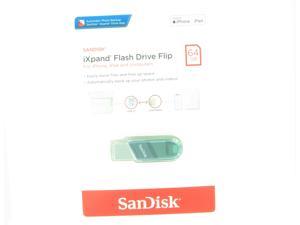 SanDisk SDIX90N064GGN6NN MAG 64GB USB 31 Lightning iXpand Flash Drive Flip SilverBlue